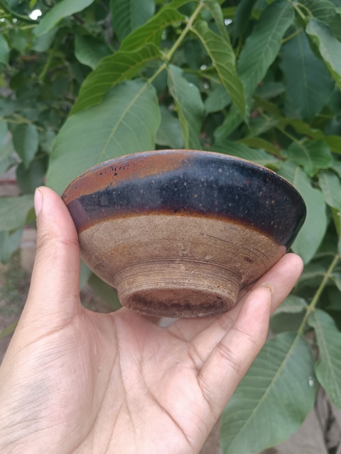 古玩陶瓷元代～磁州窯窯變黑釉茶盞拍賣，當前價格2980元