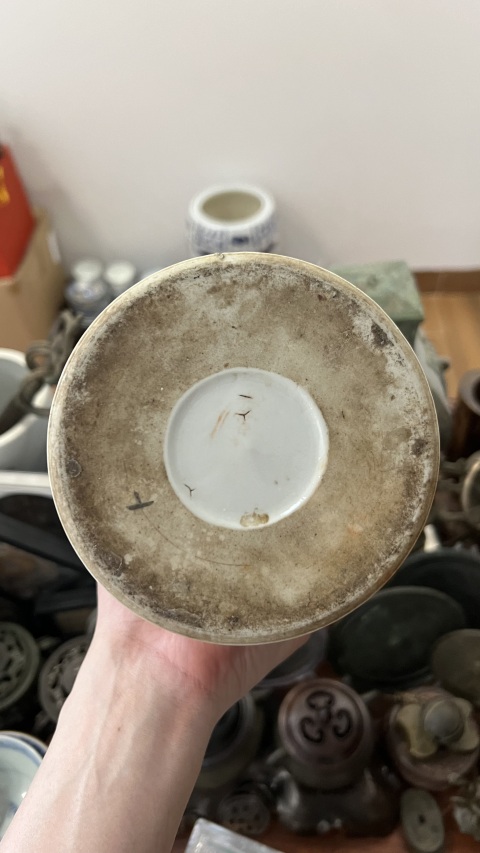 古玩陶瓷民國鹿紋帽筒拍賣，當前價格699元