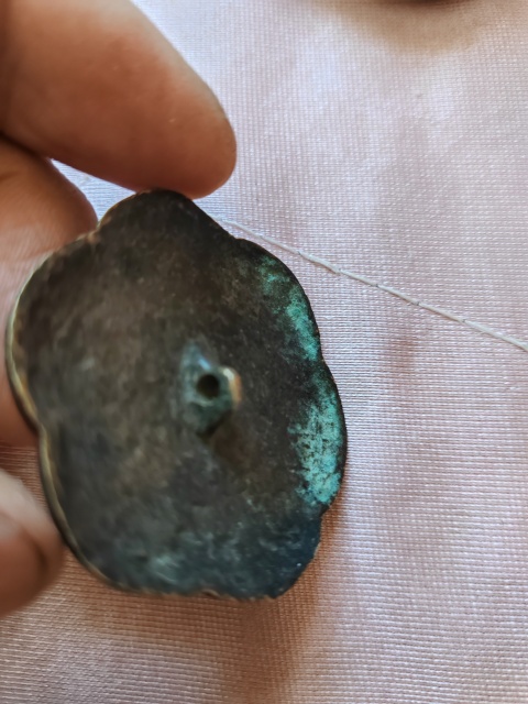 古玩雜項清代葵口銅鏡拍賣,當前價格886元