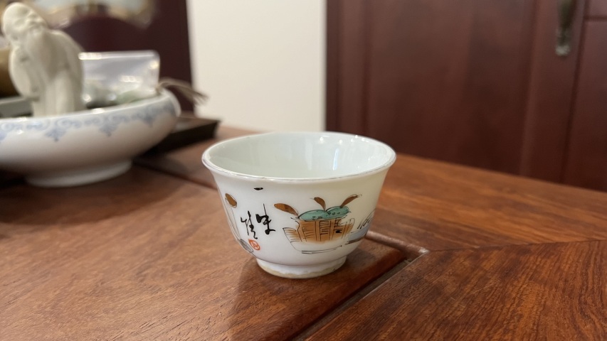 古玩陶瓷民國(guó)彩繪杯拍賣(mài)，當(dāng)前價(jià)格399元
