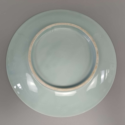 古玩陶瓷民國冬青釉30+大盤拍賣，當前價格2400元