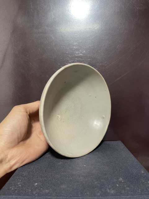 古玩陶瓷元卵白釉大碗拍賣，當(dāng)前價格1600元