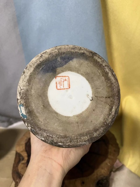 古玩陶瓷民國人物故事對弈圖帽筒拍賣,當前價格588元