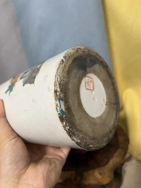 古玩陶瓷民國人物故事對弈圖帽筒拍賣,當前價格588元
