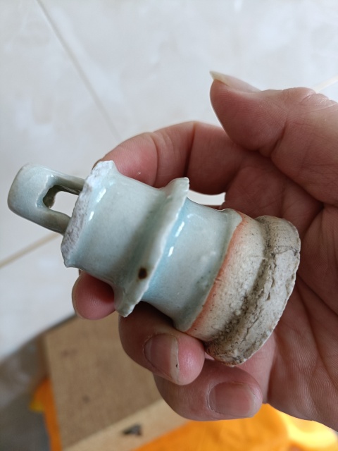 古玩陶瓷館藏級南宋精品湖田窯燈盞標本拍賣,當前價格298元