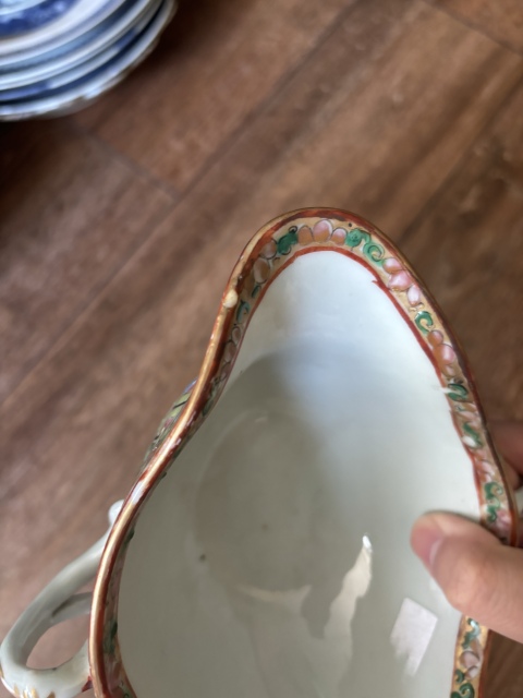 古玩陶瓷廣彩人物故事紋雙耳杯拍賣，當前價格2300元