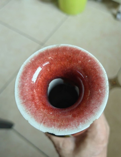 古玩陶瓷晚清時期三羊開泰觀音瓶拍賣,當前價格9800元