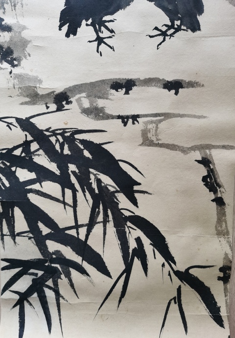 古玩字畫李苦禪大師早期弟子已故老中書協會員著名古籍學家魏隱儒 花鳥圖拍賣,當前價格2000元
