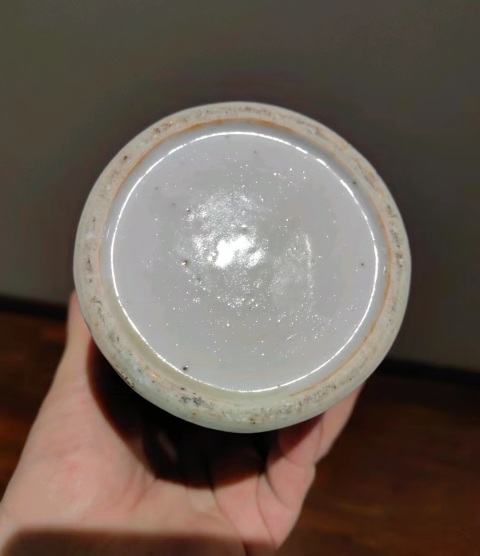 古玩陶瓷民國 墨地粉彩花鳥紋花觚拍賣，當前價格8600元