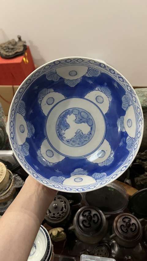 古玩陶瓷民國青花碗拍賣，當(dāng)前價(jià)格299元