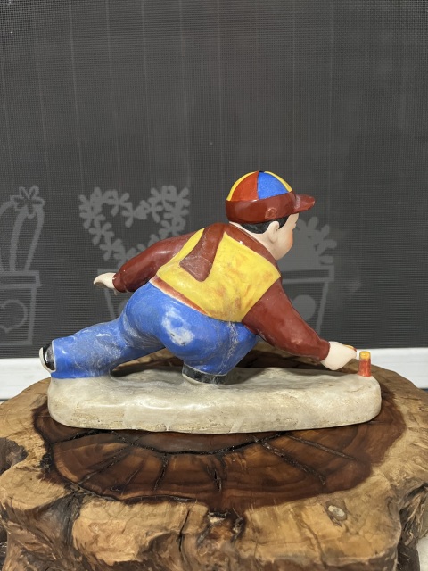 古玩陶瓷放鞭炮圖塑像拍賣，當前價格360元