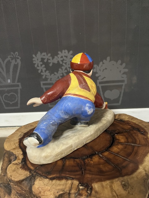 古玩陶瓷放鞭炮圖塑像拍賣，當前價格360元