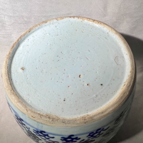 古玩陶瓷清雍正 青花鳳眼罐 全品拍賣,當前價格680元