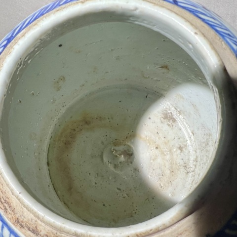 古玩陶瓷清雍正 青花鳳眼罐 全品拍賣,當前價格680元