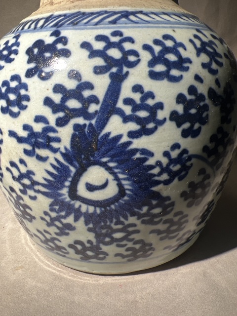 古玩陶瓷清雍正 青花鳳眼罐 全品拍賣,當前價格680元