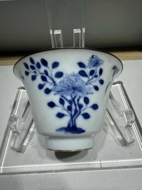 古玩陶瓷青花四季花卉紋鈴鐺杯拍賣,當前價格3500元