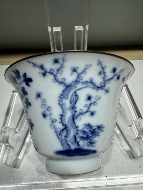 古玩陶瓷青花四季花卉紋鈴鐺杯拍賣,當前價格3500元