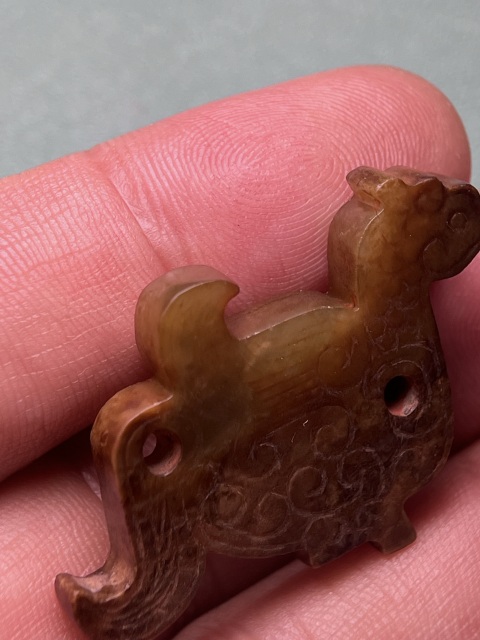 古玩玉器漢代玉鳳佩拍賣,當前價格36800元