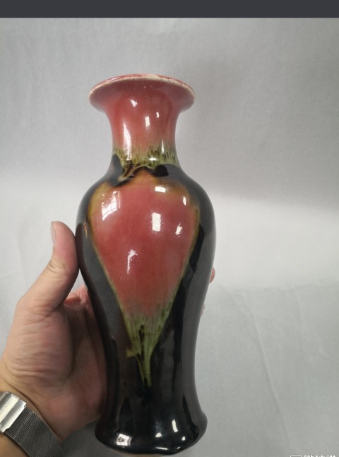 古玩陶瓷清晚期三陽開泰品種觀音瓶拍賣，當前價格4000元