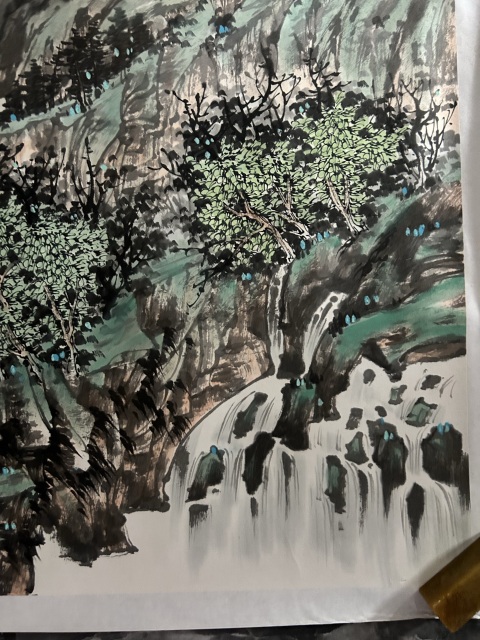 古玩字畫劉曉莉《雨過飛泉》拍賣，當前價格788元