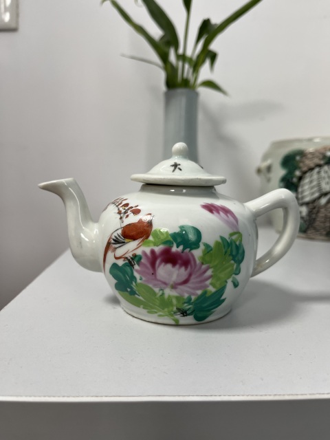 古玩陶瓷光緒花鳥紋執壺拍賣,當前價格788元