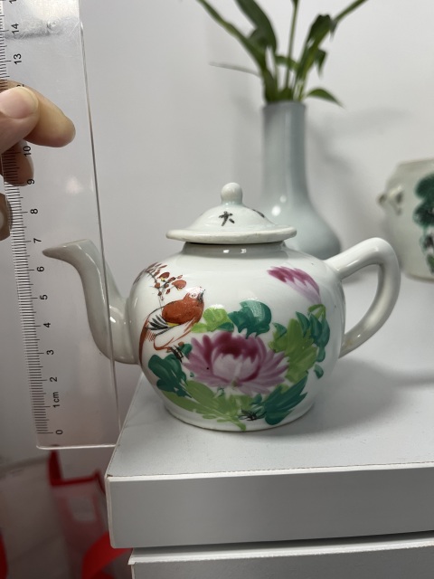 古玩陶瓷光緒花鳥紋執壺拍賣,當前價格788元
