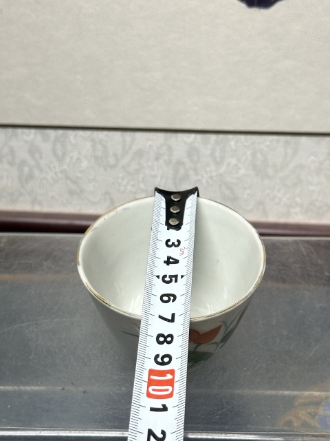 古玩陶瓷民國精品細路荷花粉彩杯拍賣，當前價格690元
