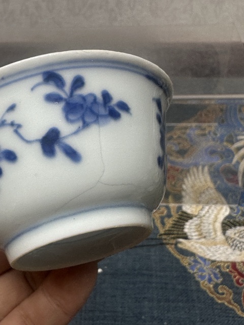 古玩陶瓷清康熙精品花神青花杯拍賣，當前價格890元