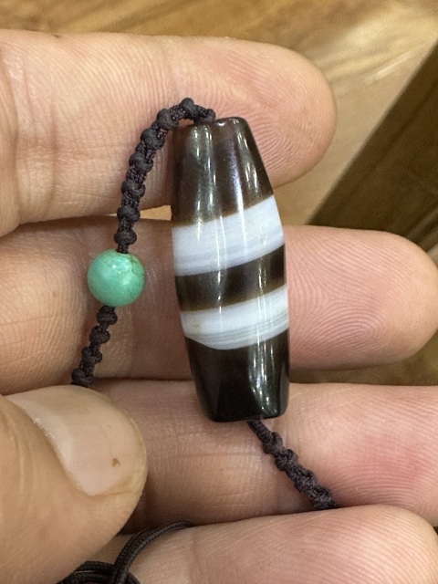 古玩玉器西亞瑪瑙管珠拍賣，當前價格5050元