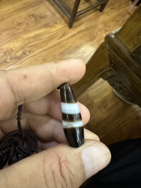 古玩玉器西亞瑪瑙管珠拍賣，當前價格5050元