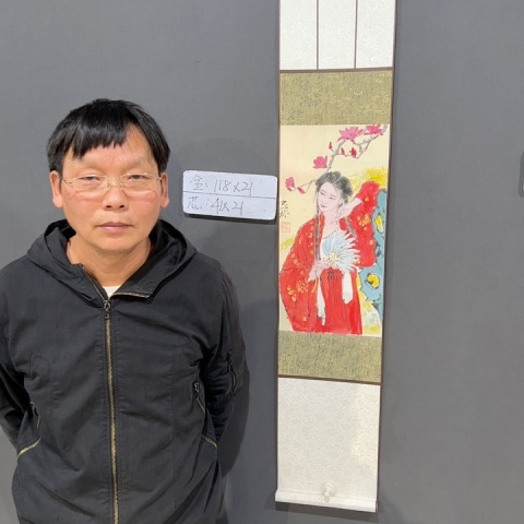 古玩字畫陳忠林《國畫人物》拍賣，當前價格498元