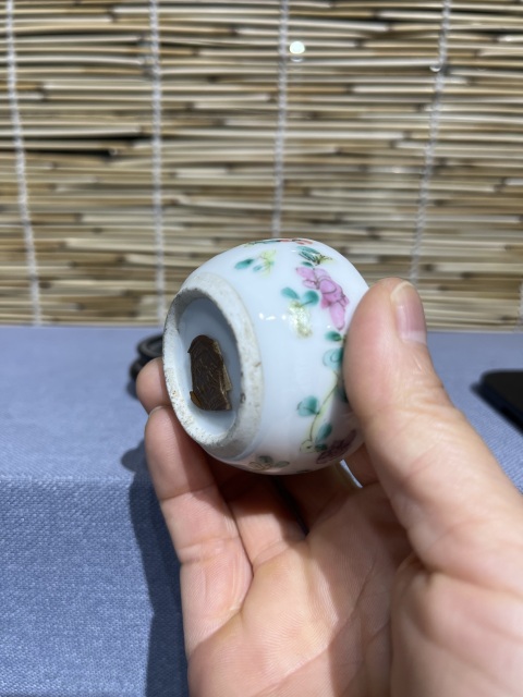 古玩陶瓷粉彩小蓋盒拍賣，當前價格1500元