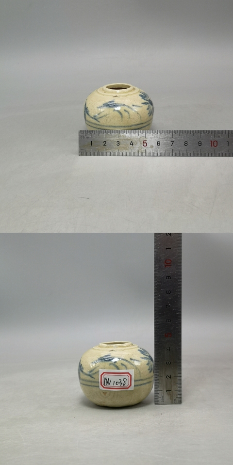 古玩陶瓷青花水盂拍賣，當(dāng)前價格980元