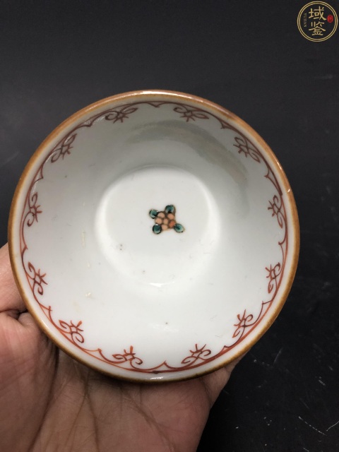 古玩陶瓷紫金釉開窗壽桃茶杯一套拍賣,當前價格2800元