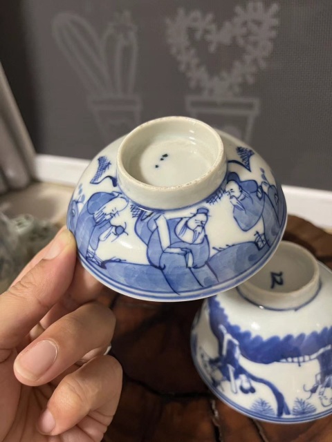 古玩陶瓷青花三星高照紋蓋碗拍賣，當前價格1980元