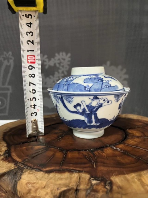 古玩陶瓷青花三星高照紋蓋碗拍賣，當前價格1980元