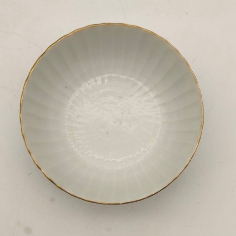 古玩陶瓷清同治 粉彩飛黃騰達瓜棱花口碗拍賣，當前價格2000元
