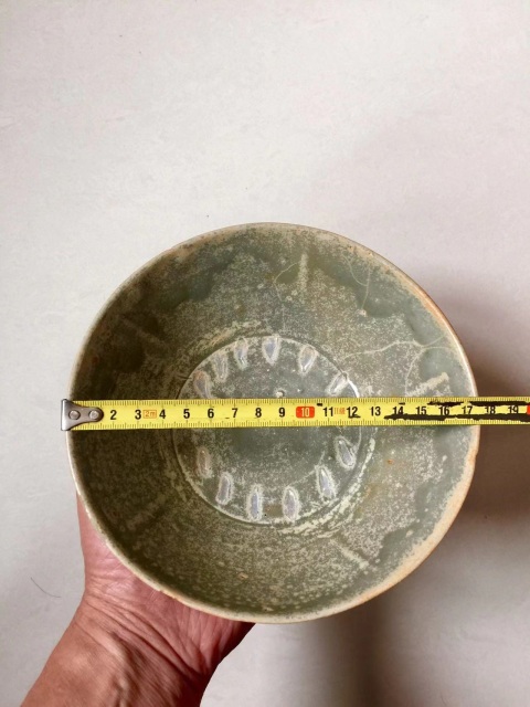 古玩陶瓷越窯青瓷出筋大碗拍賣，當前價格4600元