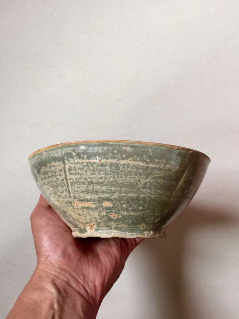 古玩陶瓷越窯青瓷出筋大碗拍賣，當前價格4600元