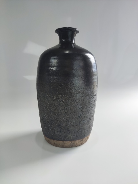 古玩陶瓷明代黑釉弦紋梅瓶（公元1368-1644）拍賣，當前價格688元