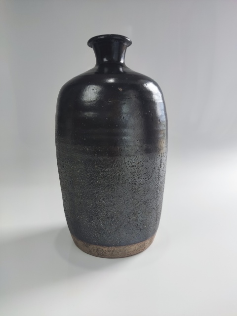古玩陶瓷明代黑釉弦紋梅瓶（公元1368-1644）拍賣，當前價格688元