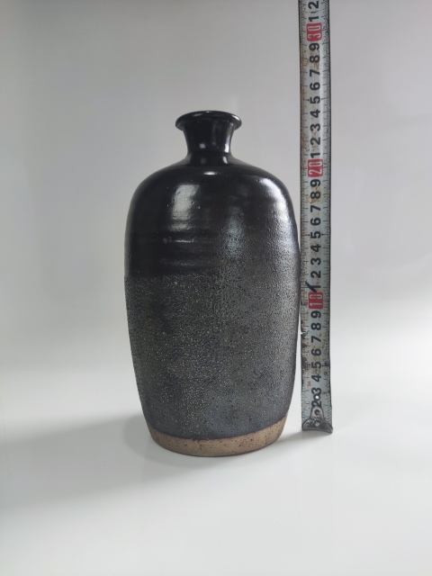 古玩陶瓷明代黑釉弦紋梅瓶（公元1368-1644）拍賣，當前價格688元