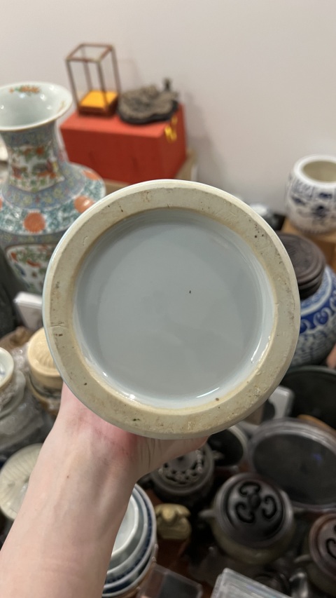 古玩陶瓷民國竹節型筆筒拍賣，當前價格999元