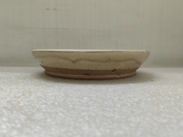 古玩陶瓷磁州窯白地黑花盤拍賣,當前價格680元