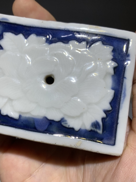 古玩陶瓷清代青花方形硯滴拍賣，當前價格3000元