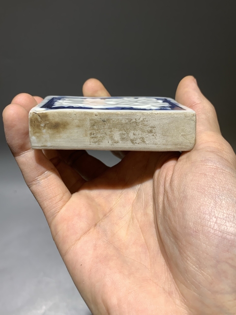 古玩陶瓷清代青花方形硯滴拍賣，當前價格3000元