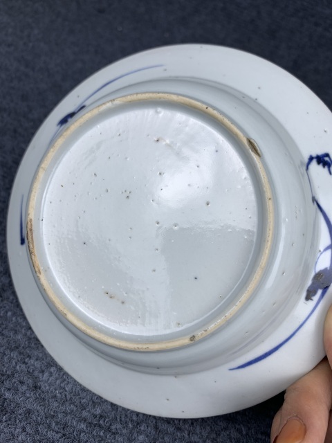 古玩陶瓷青花花卉紋盤一對拍賣,當前價格2288元