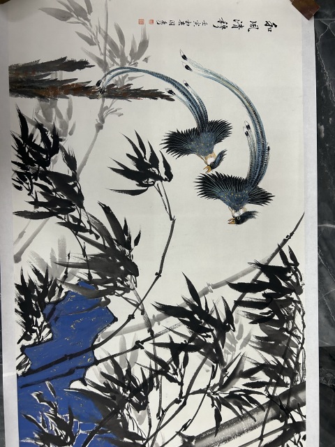 古玩字畫黃國秀《寫意竹石橫幅》拍賣,當前價格2788元
