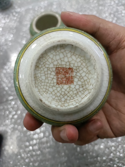 古玩陶瓷哥釉五彩文房器三件拍賣，當前價格2888元