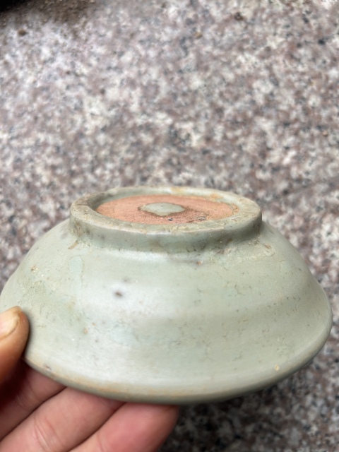 古玩陶瓷明早期 龍泉窯梅子青釉盤拍賣，當前價格255元